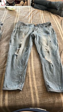Light Wash Distressed Denim Jeans