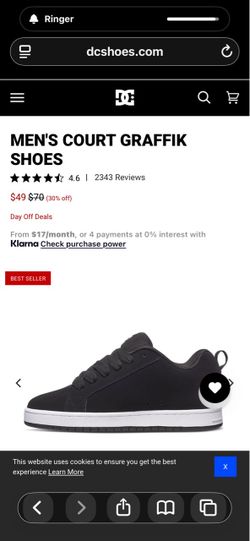 DC Men's Court Graffik Skate shoe