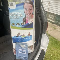 INTEX 10 FT X30 IN  METAL FRAME POOL