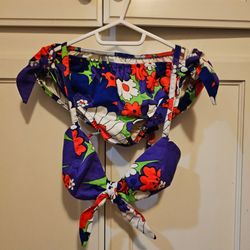 $10     VINTAGE   MONTGOMERY WARD   FLORAL BIKINI     SIZE MEDIUM