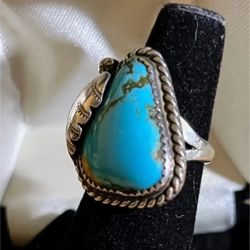 Tony Yazzie Sonoran Mountain Turquoise Ring Size 6