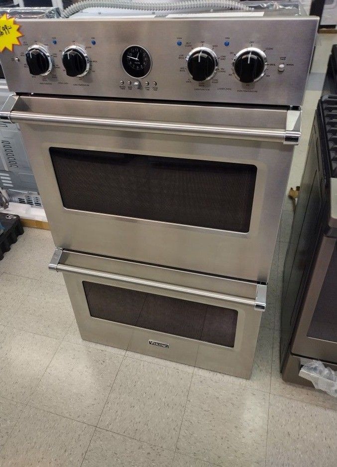 VIKING STAINLESS STEEL 30 INCH DOUBLE WALL OVEN