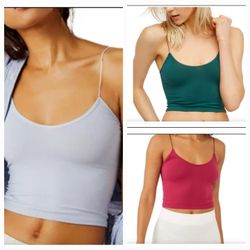 New Free People Skinny Strap Seamless Cami Size M/lL $10 Each 