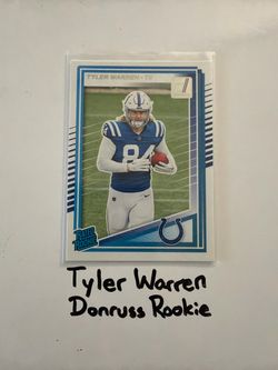 Tyler Warren Indianapolis Colts All-Pro TE Donruss Rookie Card.
