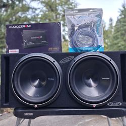 Rockford P3 12s Ported Box 2k Amp LOUD