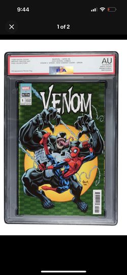 MarvelxKith PSA graded Venom V. Spider-Man Green Variant Cover