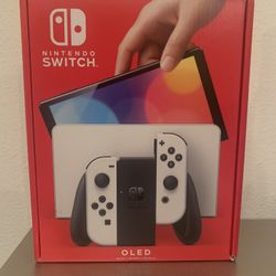 Nintendo Switch OLED With White Joy Cons Brand New Sealed