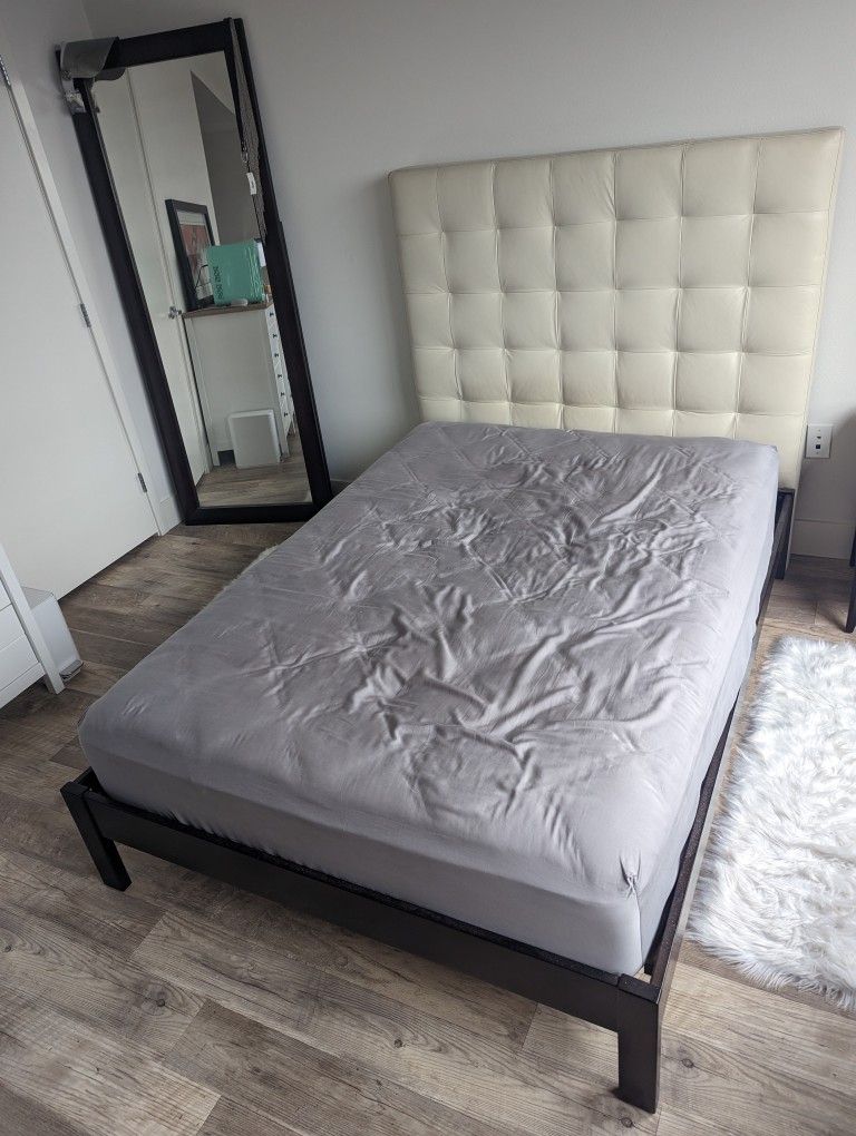 Full Size West Elm Headboard & Bed Frame