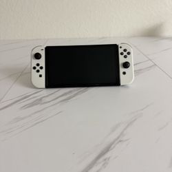 Nintendo Switch With White Joy Sticks 