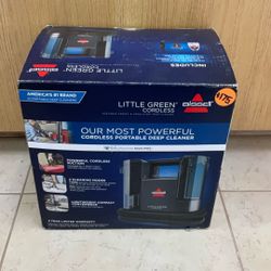 BISSELL LITTLE GREEN CORDLESS PORTABLE CARPET & UPHOLSTERY DEEP CLEANER.
