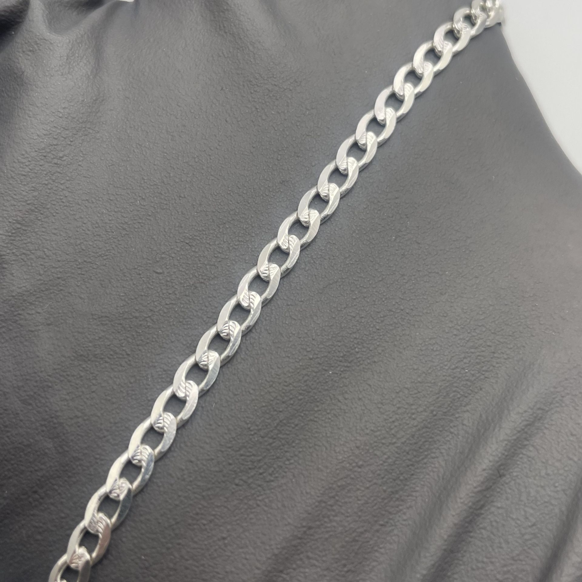 Solid 925 Sterling Silver Curb Chain Bracelet – 3.6mm | 8.25”