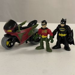 DC Super Friends Robin & Cycle with Batman Set Toy Figure - Ship Only