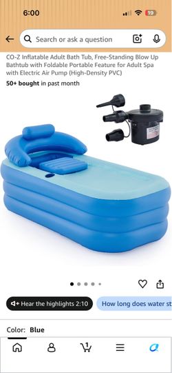 Inflatable tub