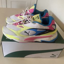 Pink, Yellow, Turquoise, White Women’s Galaxy Puma