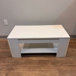 White Lift Top Coffee Table