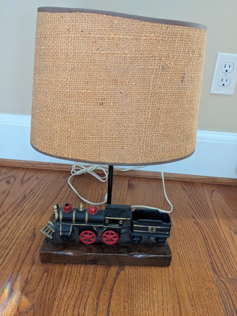 Train-Themed Table Lamp