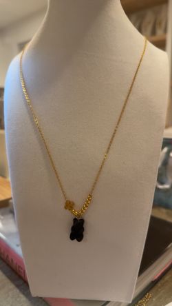 Stylish Black Bear Necklace – Brand New & Unique