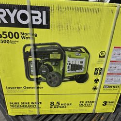 Ryobi 6500-Watt Gasoline Powered Inverter Generator with CO Shutdown & Idle Down Technology