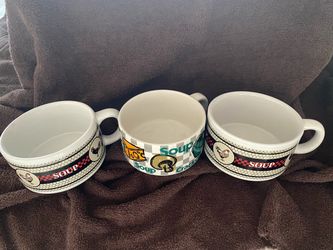 Set of 3 Soup Bowl/Mugs