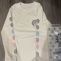 CHROME WHITE LONG SLEEVE T SHIRT