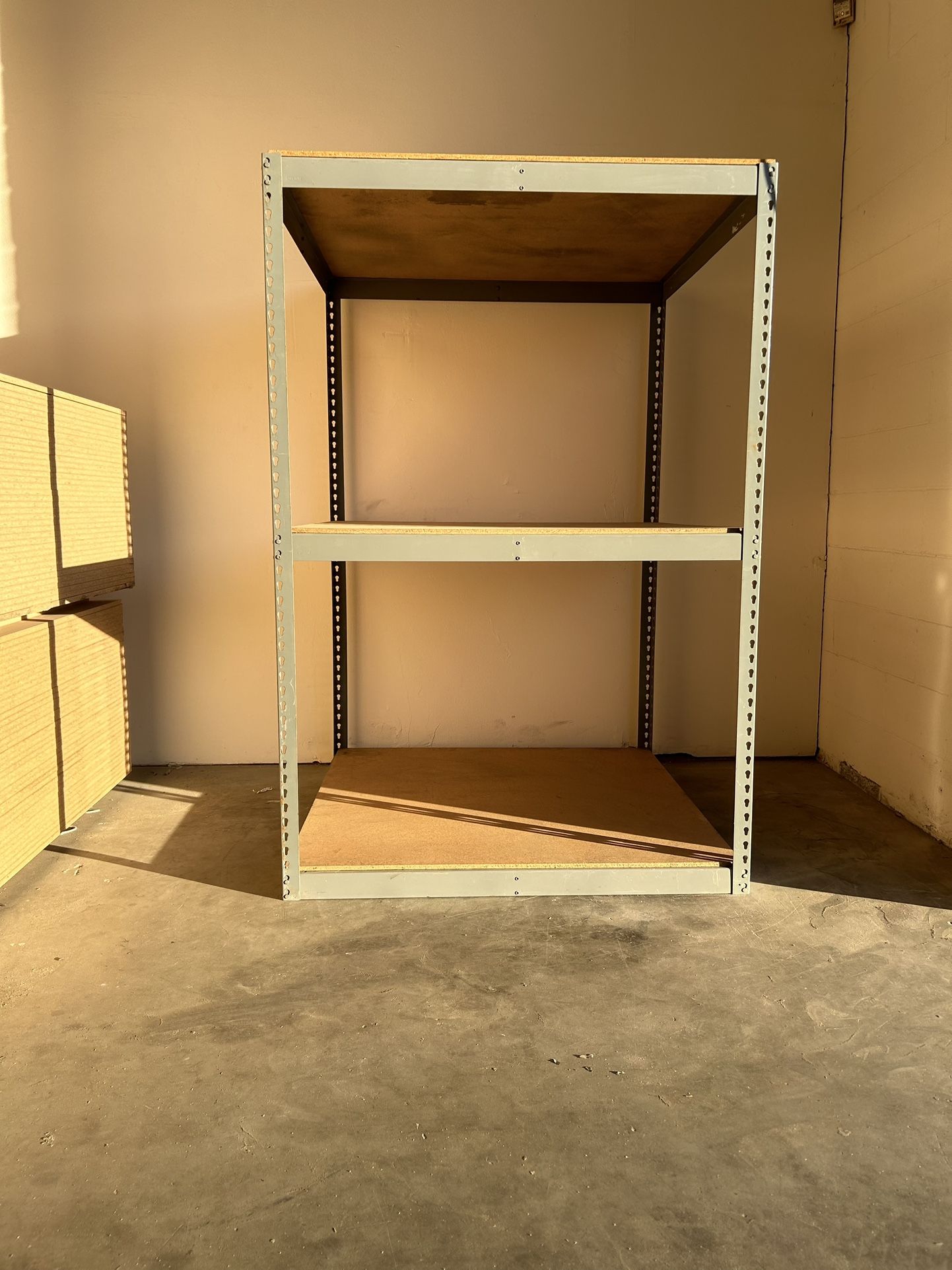 3 Tier Storage Rack Shelves 48 in W x 48 in D Boltless Stock Supply Shelving Delivery Available