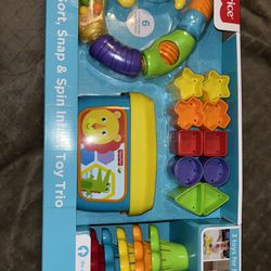  Fisher Price Sort snap and spin Infant Toy Trio