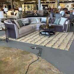 New Grey Velvet Sectional