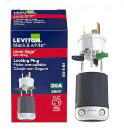 Leviton 30A 250V Locking Plug 2621E-BX