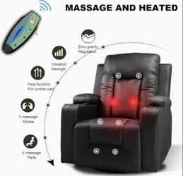 Heated Massage Recliner Chair with Remote