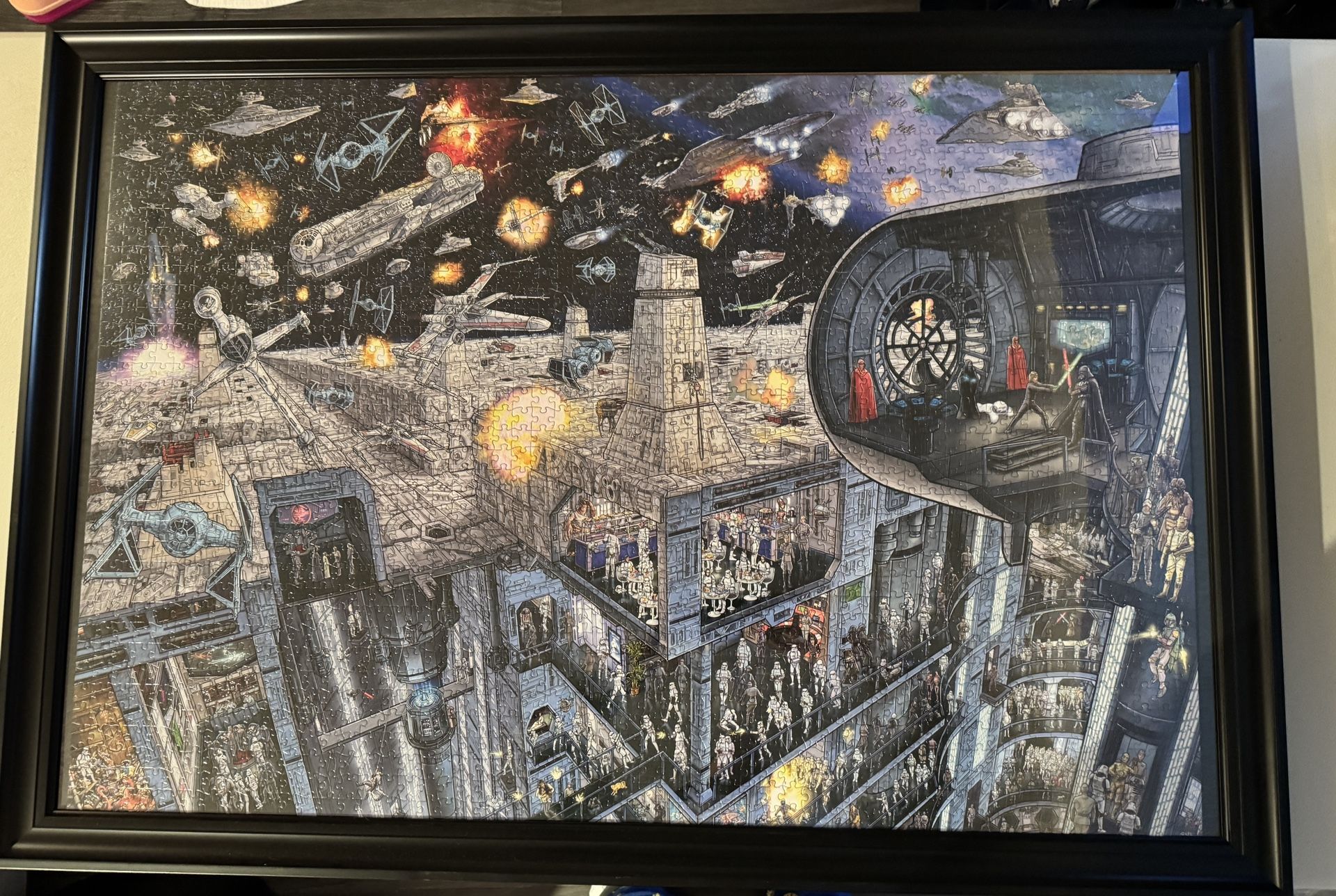 Framed Star Wars Puzzle, 2000 Pieces!