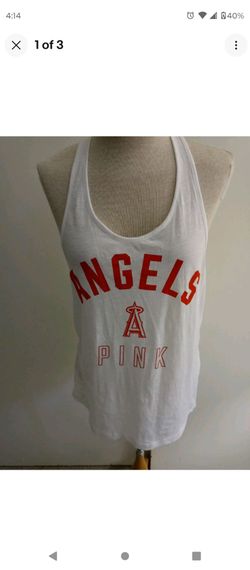 Victorias Secret PINK Los Angeles Angels Baseball Racer Back Tank Size Small