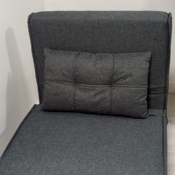 3 in 1 Convertible Chair Bed, Sleeper Chair Futon Sofa Bed with Adjustable Backrest, Sleeper Sofa for Living Room Guest Room Apartment Small Space, Gr