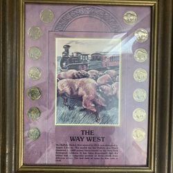 Framed Buffalo Nickel Collection “The Way West” | Vintage