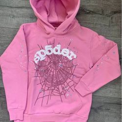 Spider Hoodie Pink Size M 