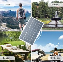 Portable Solar Panel 5V 2W Solar Plate with USB Safe Charge Stabilize Battery Charger for Power Bank Phone Outdoor Camping Home