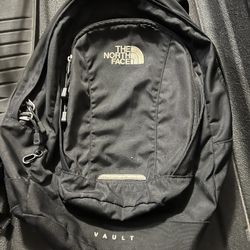 The North Face Vault Black Backpack School Hiking Travel Bag