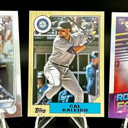 3 Cal Raleigh Rookie Cards - Seattle Mariners