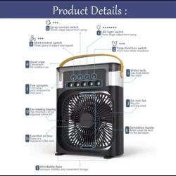 FIRM: Portable 3 In 1 Fan Air Conditioner Household Small Air Cooler LED Night Lights Humidifier Air Adjustment Home Fans Evaporative Cooler