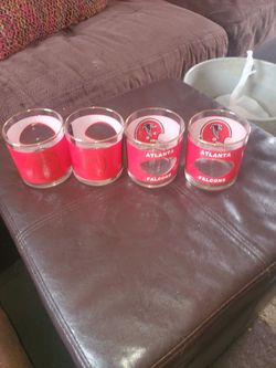 (4) 1970's Houze Art Atlanta Falcons see thru Football Helmet Glass NFL