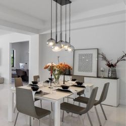 Calligaris Omnia Frosted Glass Extension Dining Table