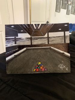 Sunset beach Pool table painting