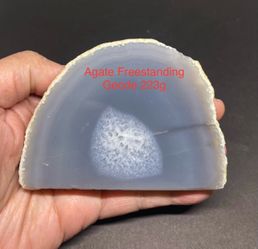 Agate Free Standing Geode Stone from Brazil 223g