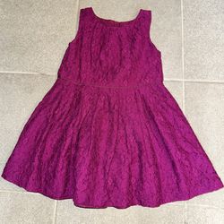 3T Lace Dress color - Plumb