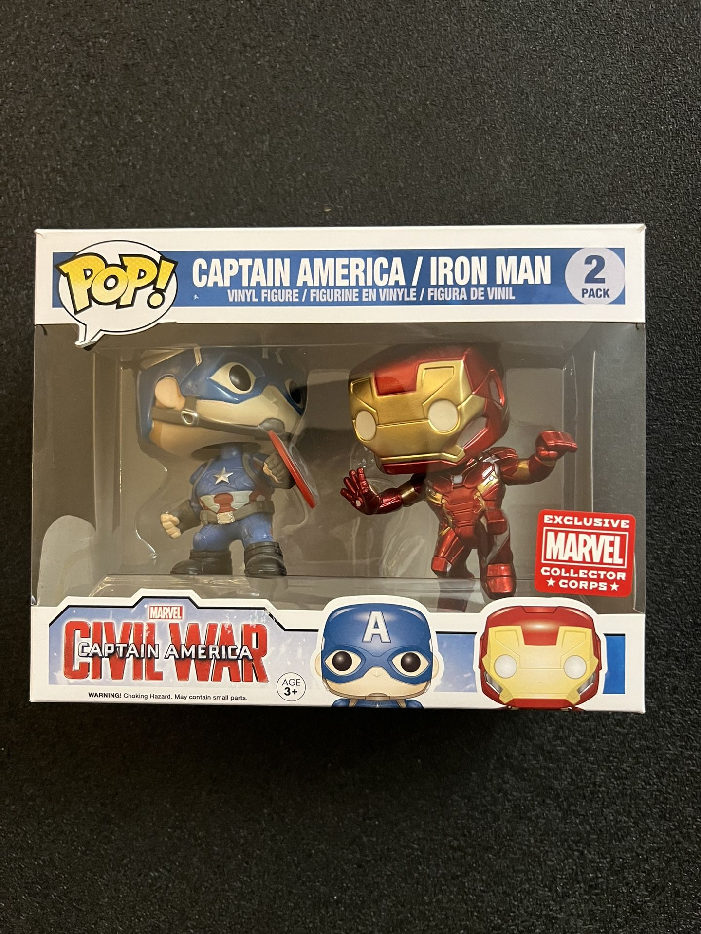 Captain America And Iron Man 2-pack Civil War Pop! Funko