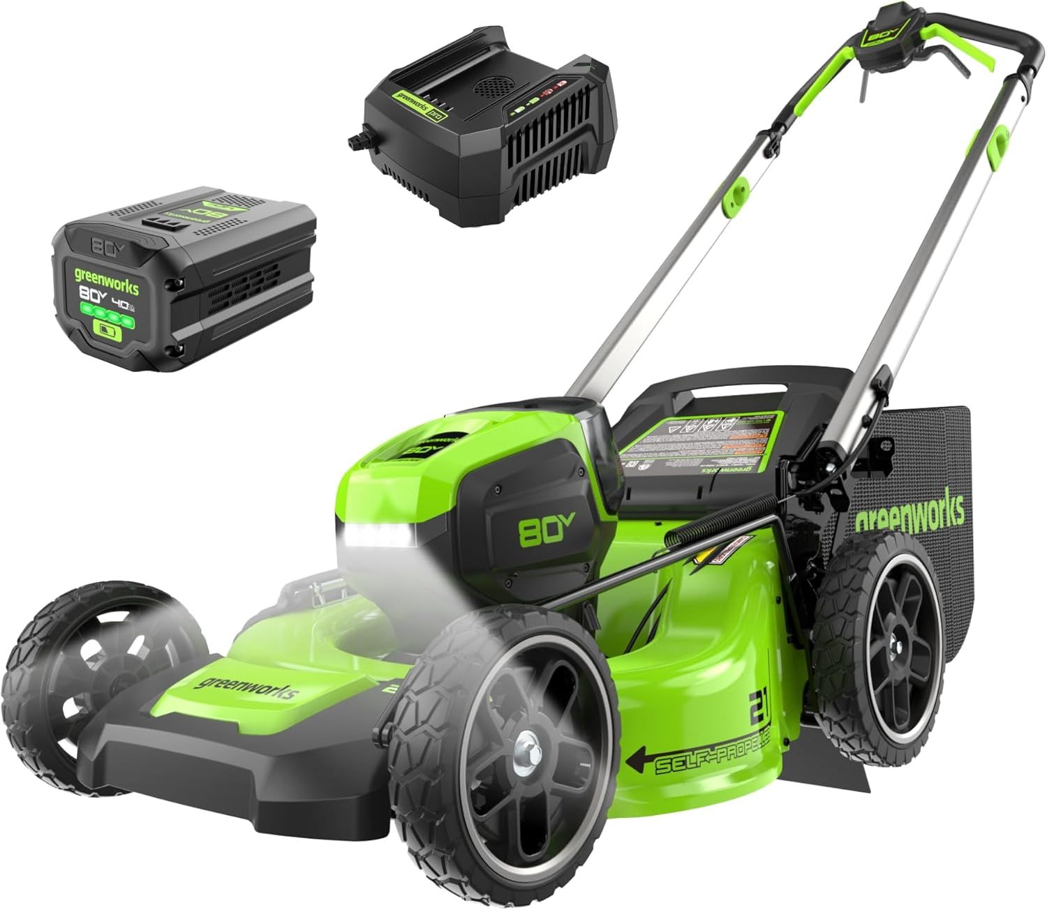 Greenworks 80V 21" Brushless Cordless (Self-Propelled) Lawn Mower