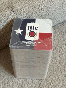125 beer coasters Miller brewed for Texans by Texans SEALED