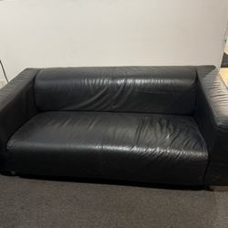 2 IKEA Klippan Real Leather Sofas 