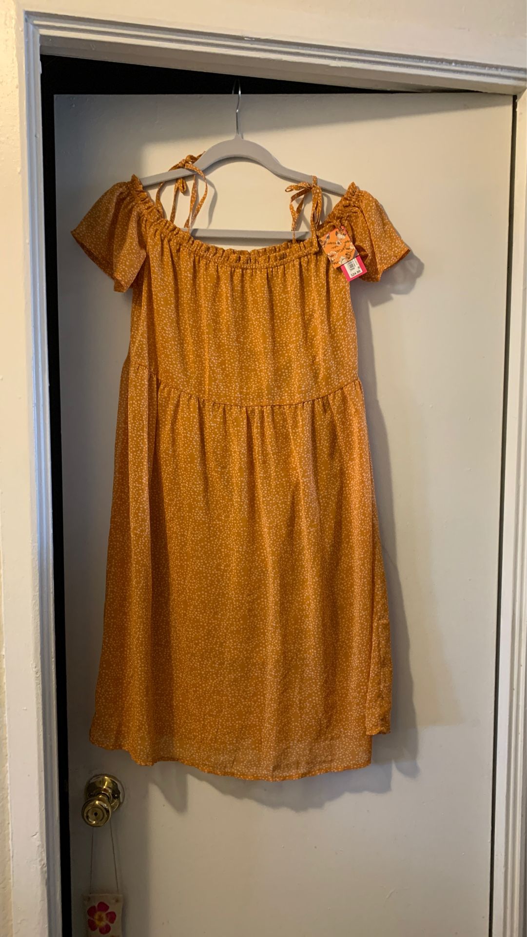 Golden sundress for summer or back to school shopping new Small