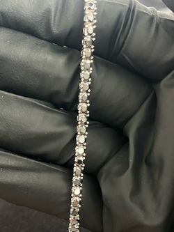 Black Moissanite Tennis Chain