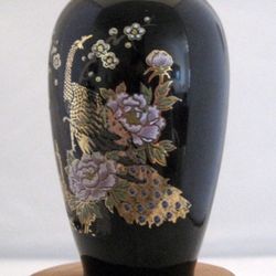 Black Oriental Mini Vase